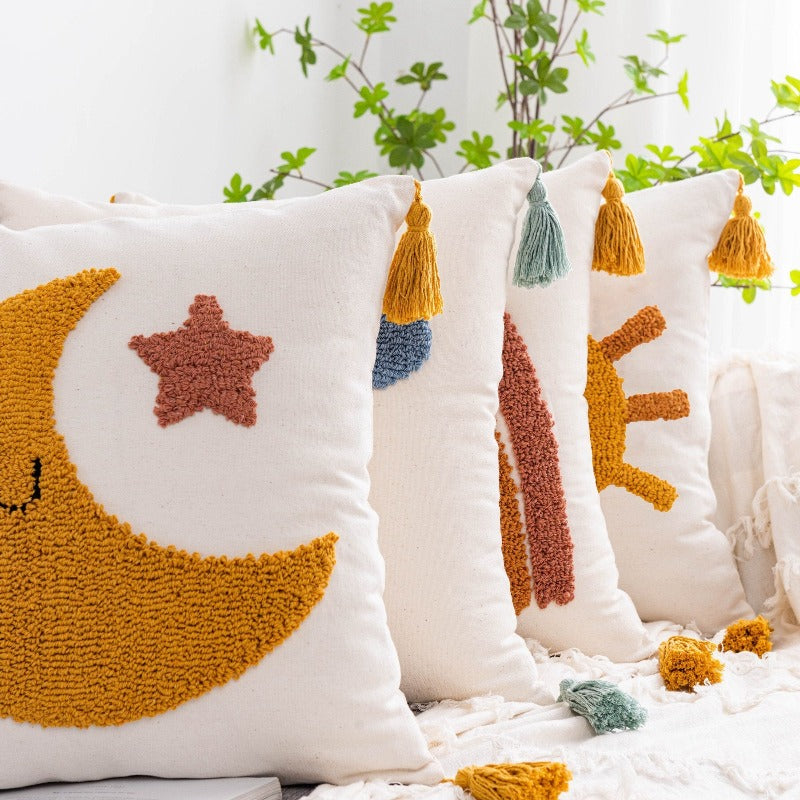 Boho Handmade Tassel Cushion Cover - Just Kidding Store