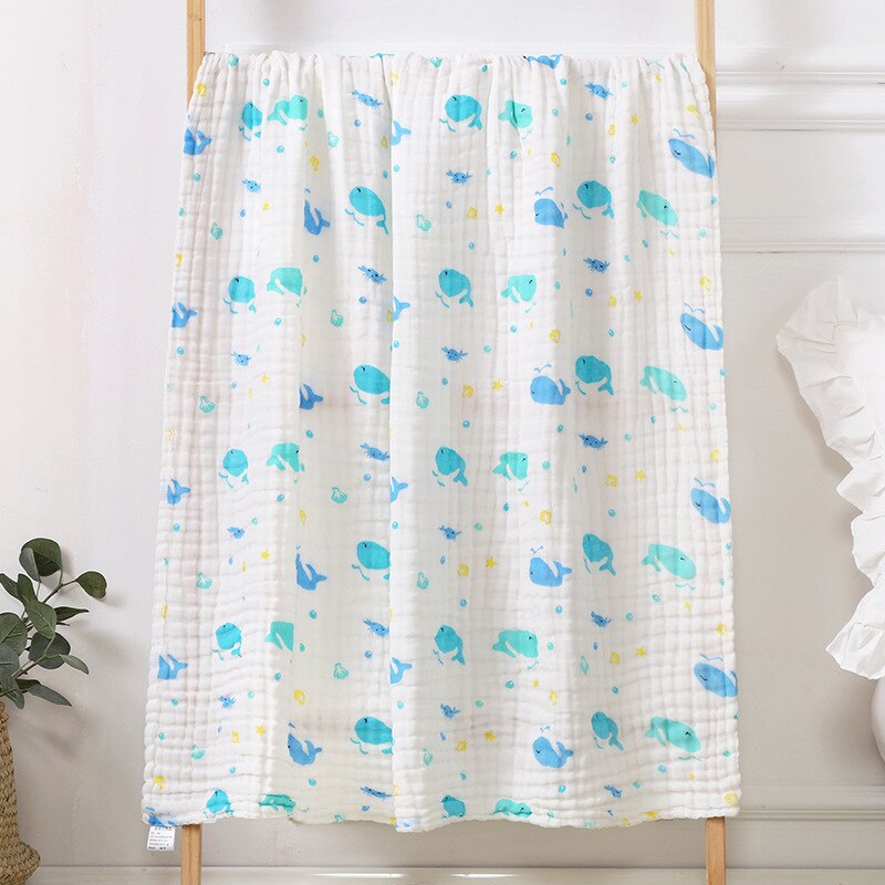 6 Layers Bamboo Cotton Blanket - Baby Swaddle Wrap - Just Kidding Store