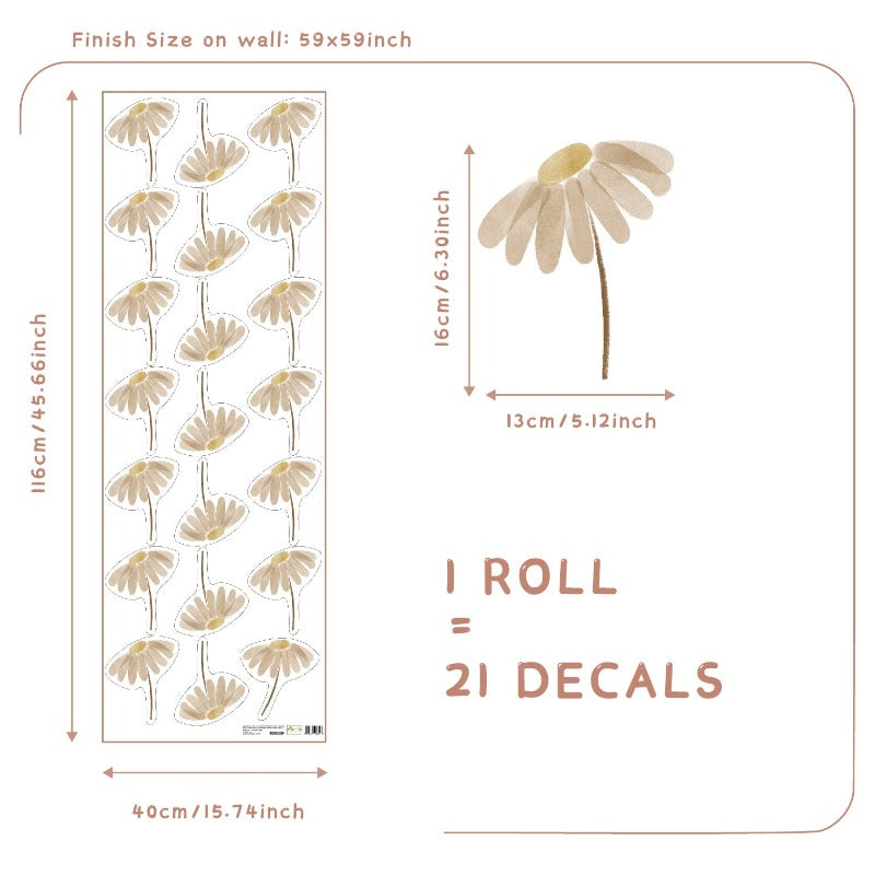 Sakura Flowers Nursery Boho Wall Decals - Just Kidding Store