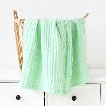 Custom Name Embroidery 6 Layers Muslin Swaddle - Cotton Blanket - Just Kidding Store