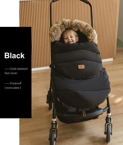 Winter Windproof Footmuff - Adjustable Length Pram Sack 0-4Y - Just Kidding Store