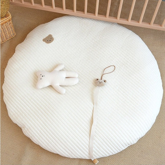 Embroidered Nursery Baby Play Mat - Brown Bear - Just Kidding Store