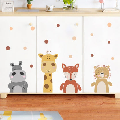 Colourful Cartoon Animals Nursery Wall Decal - Just Kidding Store