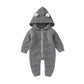 Hooded Knitted Infant Jumpsuit