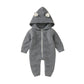 Hooded Knitted Infant Baby Toddler Jumpsuit - Just Kidding Store