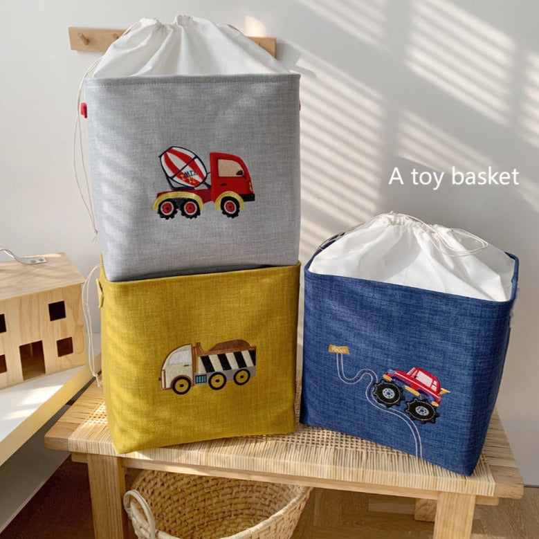 Cartoon Truck Toy Storage Baskets - Just Kidding Store