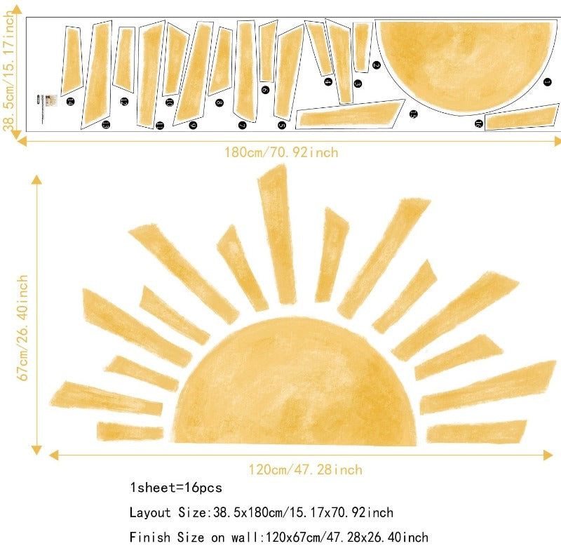 Bohemian Sun Nursery Kids Wall Decal - Just Kidding Store