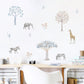 Watercolor Safari Animals Wall Decals - Just Kidding Store