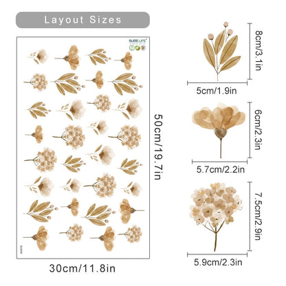 Floral Botanical Butterfly Watercolor Wall Stickers - Just Kidding Store