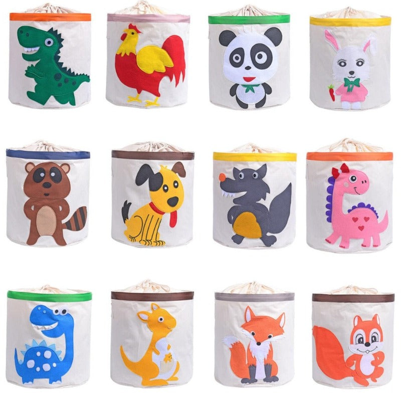 Cartoon Toy Storage - Kids Laundry Basket - Just Kidding Store