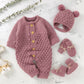 Hooded Knitted Baby Infant Toddler Jumpsuit Set - Just Kidding Store