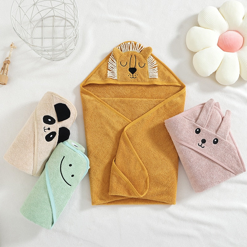 Hooded Terry Baby Bath Wrap - Just Kidding Store