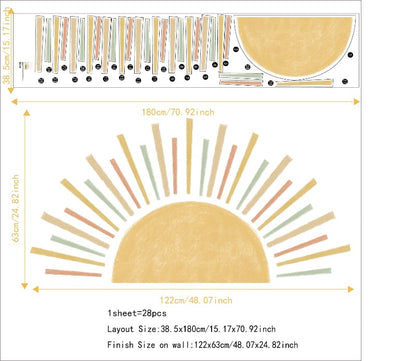 Bohemian Sun Nursery Kids Wall Decal - Just Kidding Store