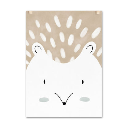 Woodland Nursery Canvas Prints - Deer Fox Rabbit Bear Hedgehog - Just Kidding Store