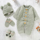 Hooded Knitted Baby Infant Toddler Jumpsuit Set - Just Kidding Store