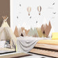 Mountain Hot Air Balloon Fabric Wall Sticker - Just Kidding Store