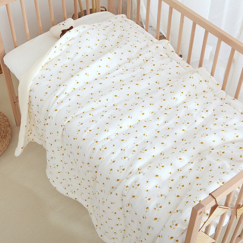 Light Baby Quilt - Muslin Blanket Bedspread - Just Kidding Store