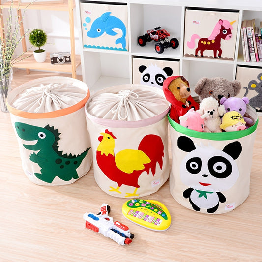 Cartoon Toy Storage - Kids Laundry Basket - Just Kidding Store