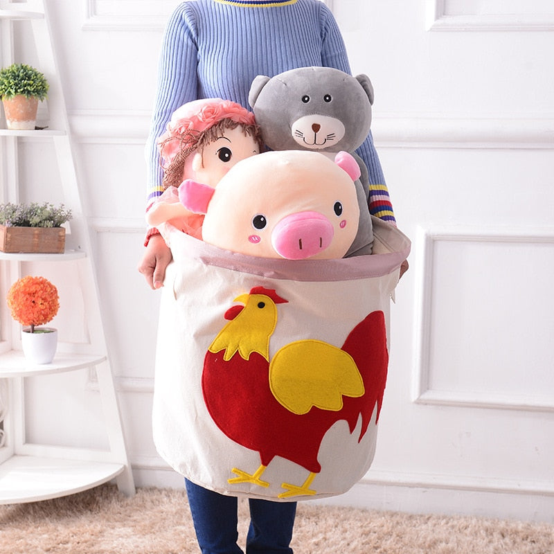 Cartoon Toy Storage - Kids Laundry Basket - Just Kidding Store
