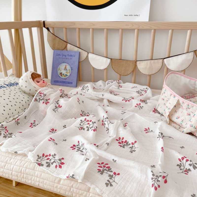 2 Layers Cotton Bamboo Baby Swaddle Wrap - Just Kidding Store