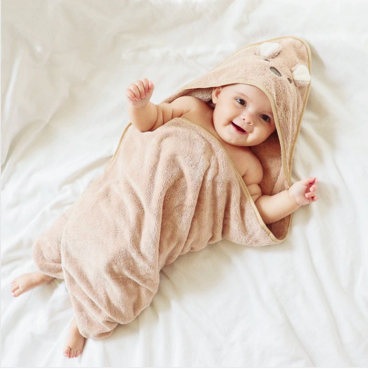 Little Bear Hooded Velvet Towel