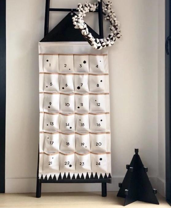 Wall Hanging Advent Calendar - 24 Pockets Canvas Storage Bag - Just Kidding Store
