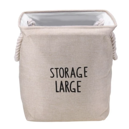 Storage Large Canvas Storage Basket Kids Hamper - Just Kidding Store