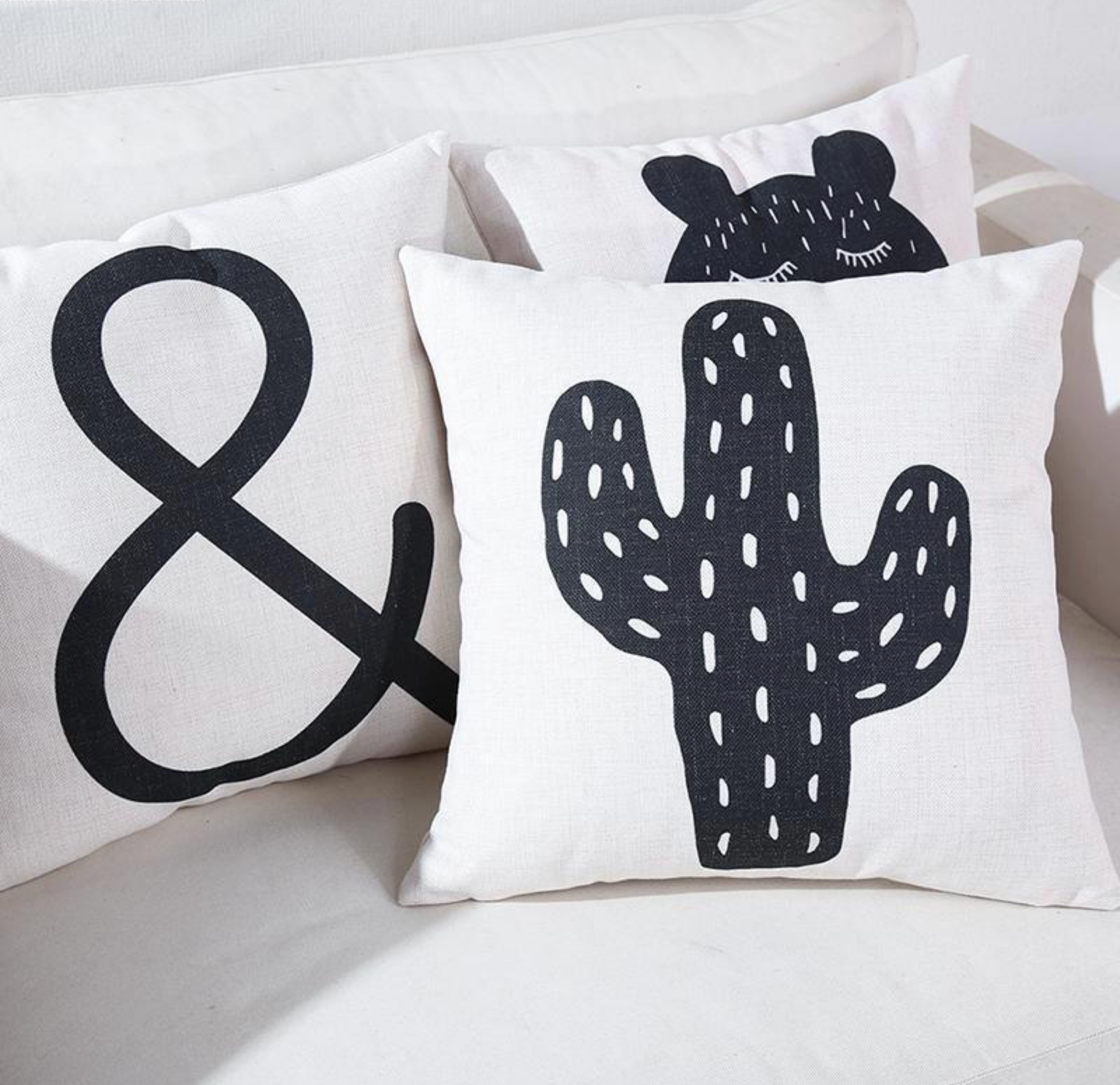 Nordic Style Cushion Covers - Cactus, Bear, Pine Tree, Arrow - Just Kidding Store