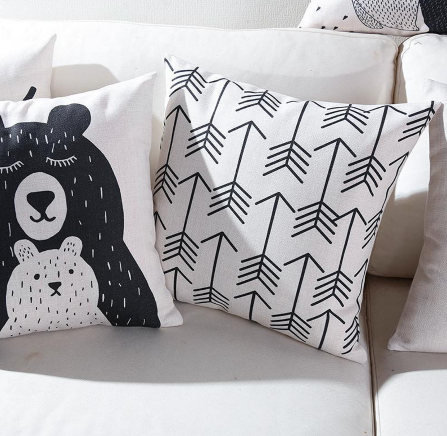 Nordic Style Cushion Covers - Cactus, Bear, Pine Tree, Arrow - Just Kidding Store