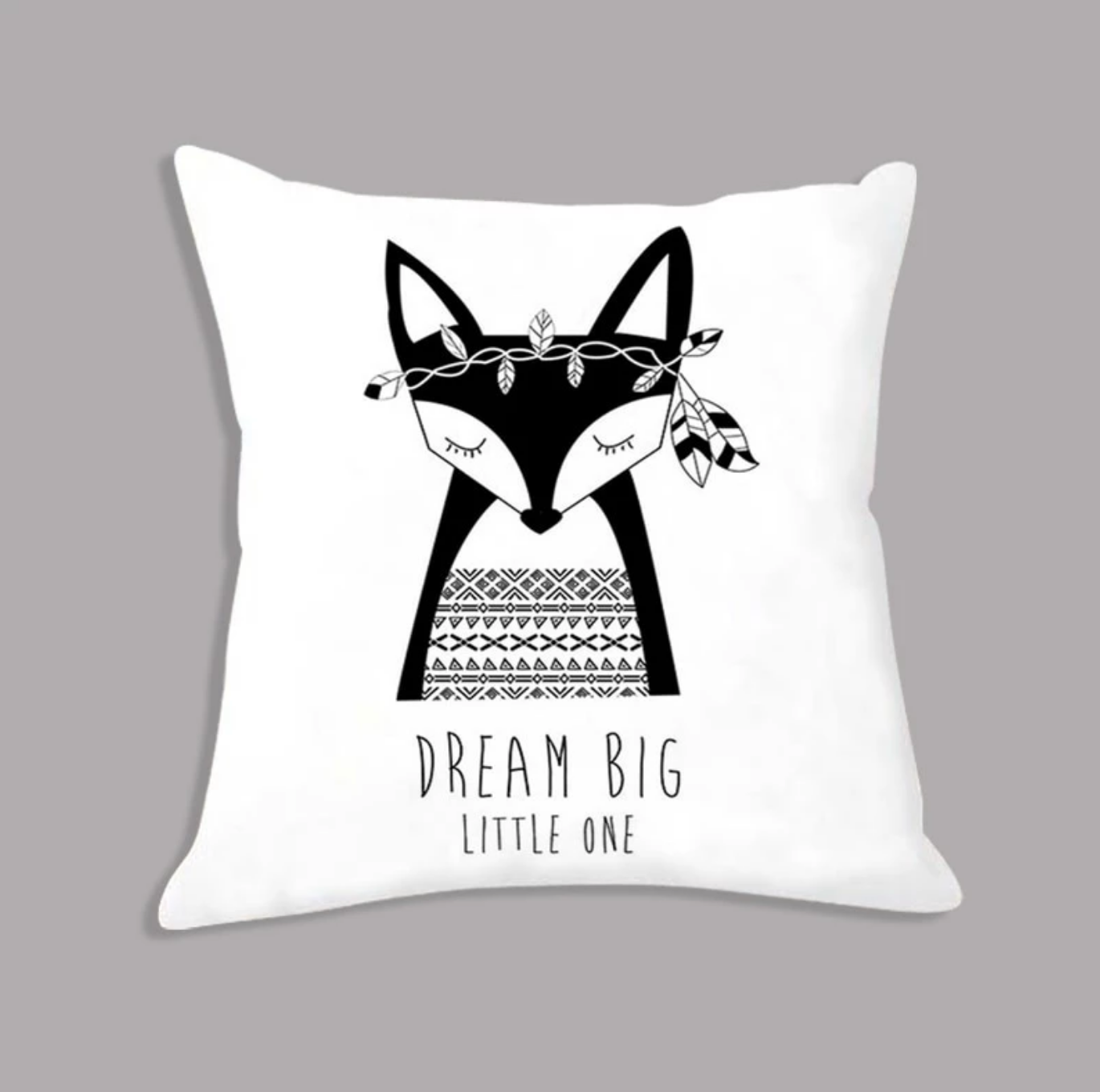 Tribal Fox Dream Big Little One Nordic Kids Cushion Covers - Just Kidding Store