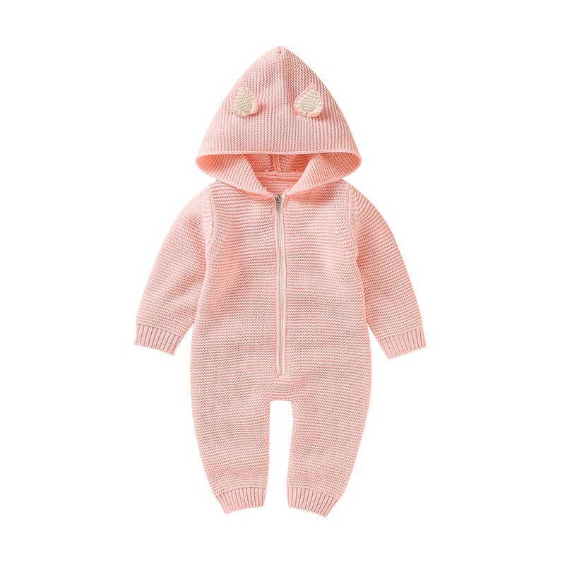 Hooded Knitted Winter Infant Jumpsuit - Just Kidding Store