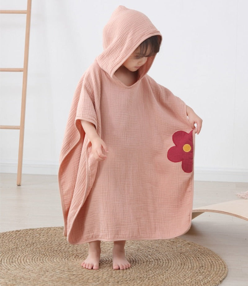 Muslin Hooded Poncho Childrens Towel - Just Kidding Store