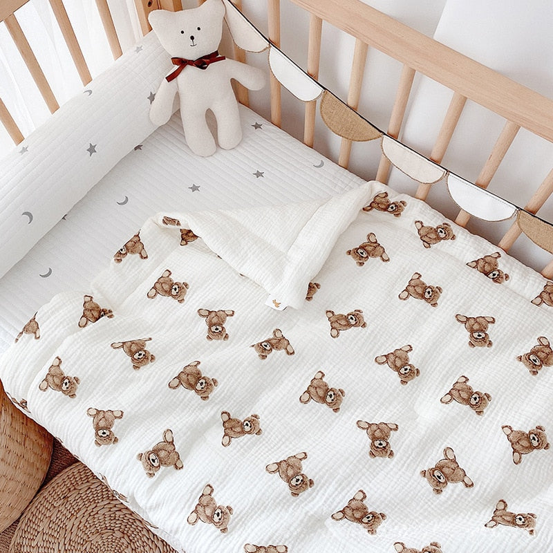 Winter Thick Childrens Muslin Cotton Bed Cover - Just Kidding Store