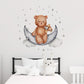 Moon Teddy Bear Wall Decal - Just Kidding Store