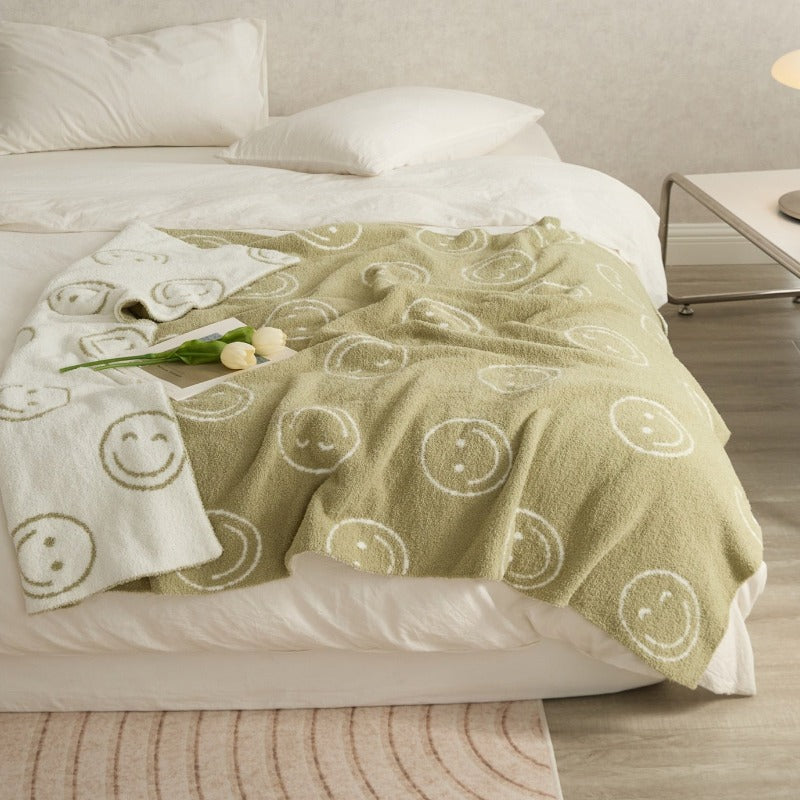 Smiley Face Double Sided Blanket - Just Kidding Store