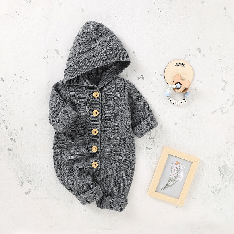 Hooded Knitted Jumpsuit