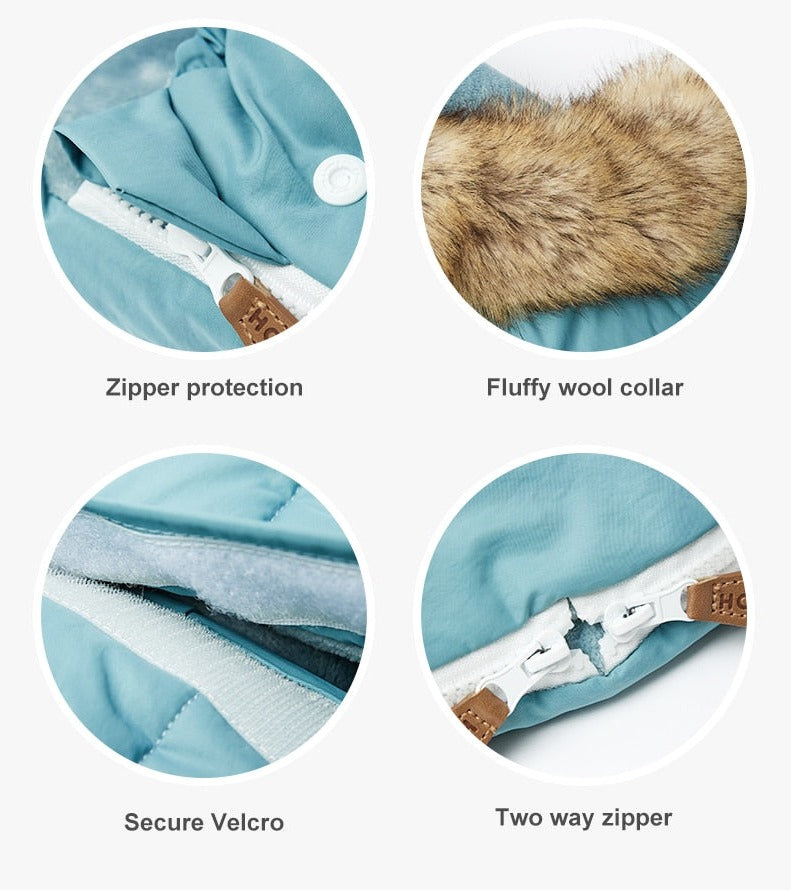 Winter Windproof Footmuff - Adjustable Length Pram Sack 0-4Y - Just Kidding Store