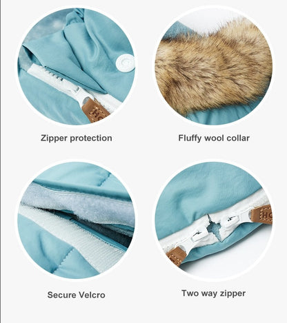 Winter Windproof Footmuff - Adjustable Length Pram Sack 0-4Y - Just Kidding Store