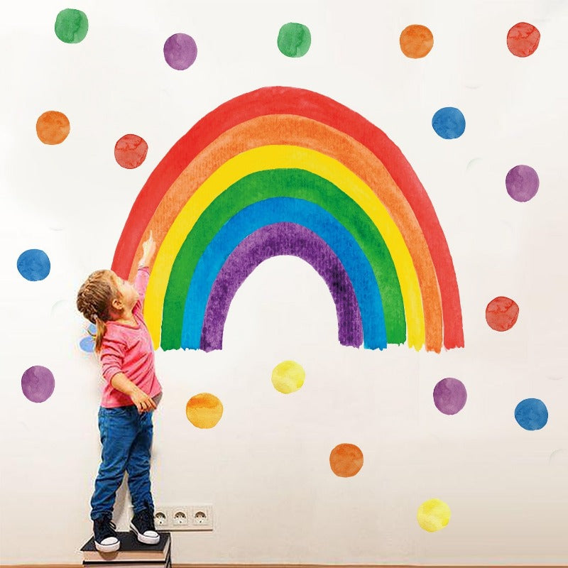 Big Rainbow Nursery Children Wall Decal - Just Kidding Store