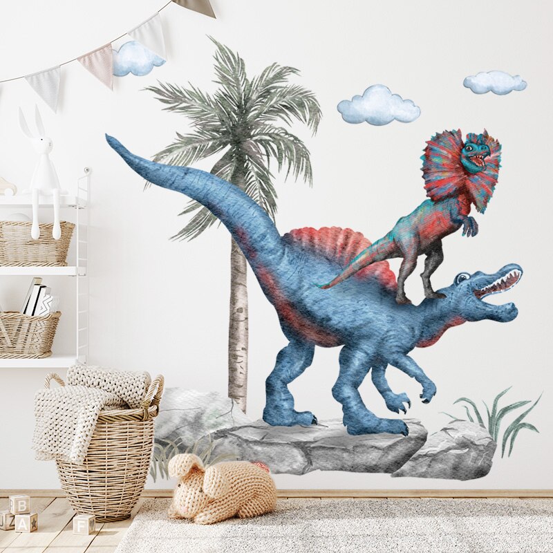 Watercolor Dinosaurs Wall  Decals - Just Kidding Store