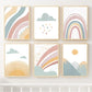 Abstract Sun Rainbow Cloud Canvas Prints - Just Kidding Store