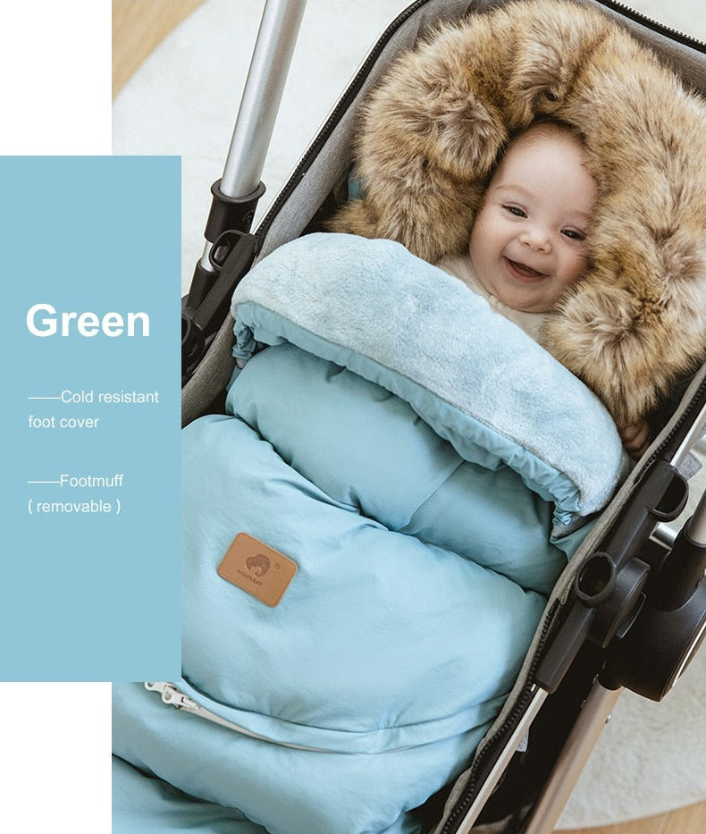 Winter Windproof Footmuff - Adjustable Length Pram Sack 0-4Y - Just Kidding Store