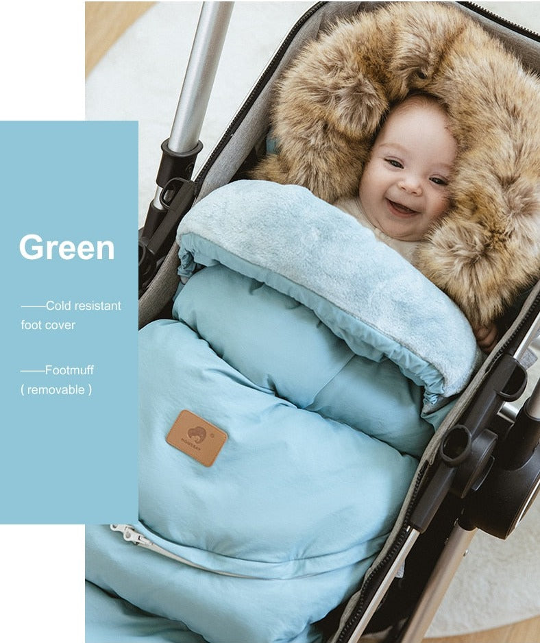 Winter Windproof Footmuff - Adjustable Length Pram Sack 0-4Y - Just Kidding Store