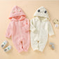 Hooded Knitted Infant Jumpsuit