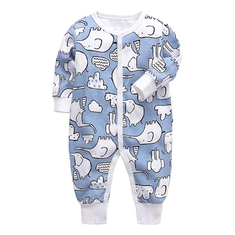 Blue Elephant Infant Baby Romper - Just Kidding Store