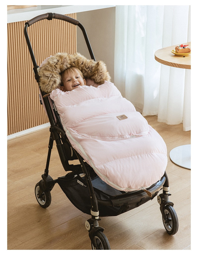 Winter Windproof Footmuff - Adjustable Length Pram Sack 0-4Y - Just Kidding Store