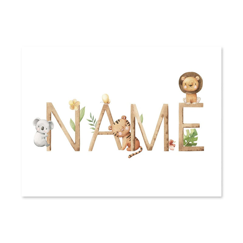 Custom Baby Birth Stats  - Personalized Canvas Poster - Just Kidding Store