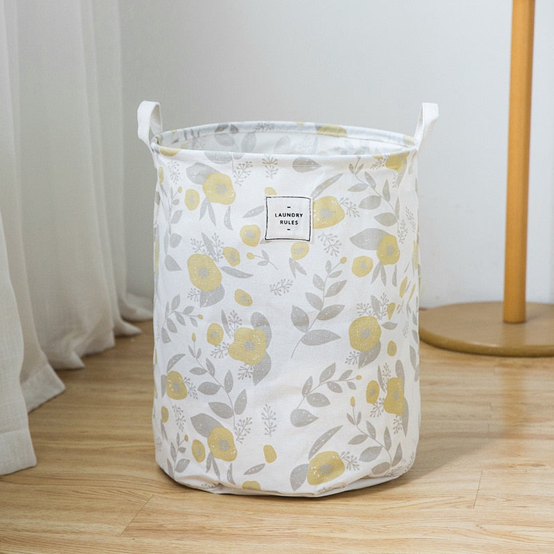 Spring Flowers Laundry Basket - Toys Organizer - Just Kidding Store