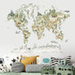 Watercolor Animals Wildlife World Map Wall Stickers - Just Kidding Store
