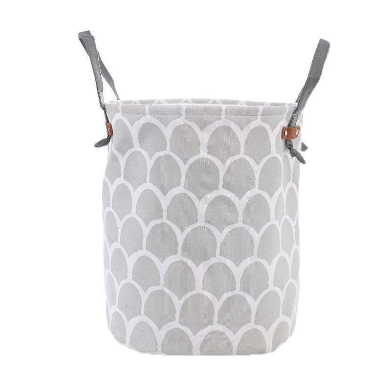 Monochrome Round Toy Storage Basket